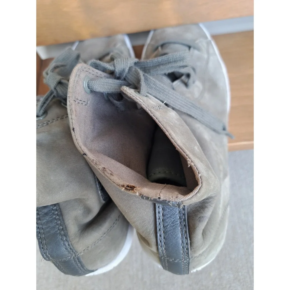 Converse Chuck Taylor All Star High-Top Olive Green Leather Sneakers M 12 W 14 - Picture 7 of 16